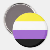 Flag für nicht binäre Prippen Magnet (Vorderseite/Rückseite)