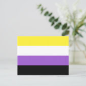 Flag für nicht binäre Prippen Postkarte (Stehend Vorderseite)