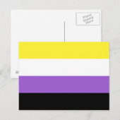 Flag für nicht binäre Prippen Postkarte (Vorne/Hinten)
