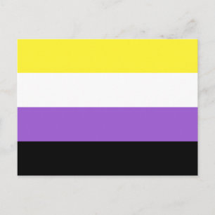Flag für nicht binäre Prippen Postkarte