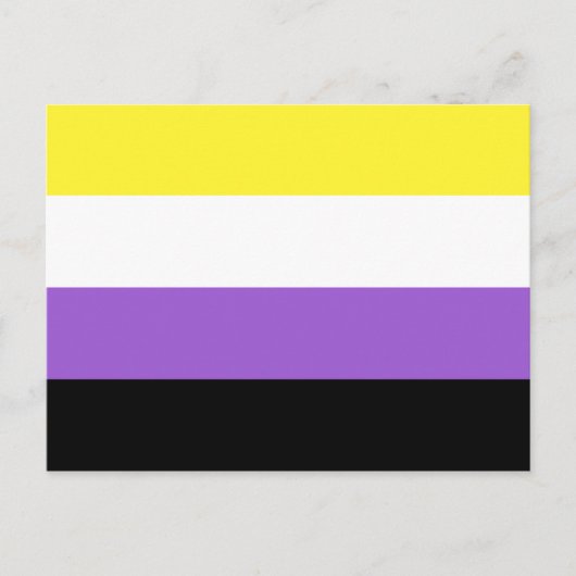 Flag für nicht binäre Prippen Postkarte (Vorderseite)