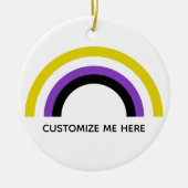 Flag für nicht binäre Regenbogen, nicht binäre Sto Keramik Ornament (Vorne)