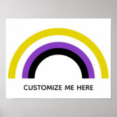 Flag für nicht binäre Regenbogen, nicht binäre Sto Poster (Vorne)