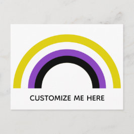 Flag für nicht binäre Regenbogen, nicht binäre Sto Postkarte