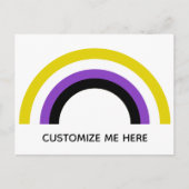 Flag für nicht binäre Regenbogen, nicht binäre Sto Postkarte (Vorderseite)