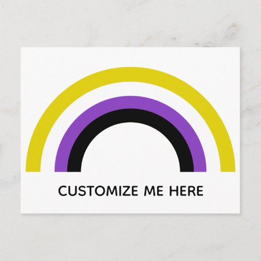 Flag für nicht binäre Regenbogen, nicht binäre Sto Postkarte (Vorderseite)