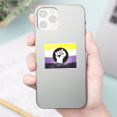 Flag für nichtbinäre gestrichene Proteste Aufkleber (Telefon)
