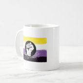 Flag für nichtbinäre gestrichene Proteste Kaffeetasse (Vorderseite Links)