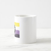Flag für nichtbinäre gestrichene Proteste Kaffeetasse (Mittel)