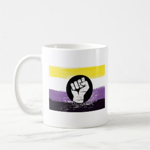 Flag für nichtbinäre gestrichene Proteste Kaffeetasse