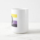 Flag für nichtbinäre gestrichene Proteste Kaffeetasse (Mittel)