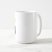 Flag für nichtbinäre gestrichene Proteste Kaffeetasse (VorderseiteRechts)