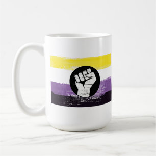 Flag für nichtbinäre gestrichene Proteste Kaffeetasse