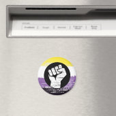 Flag für nichtbinäre gestrichene Proteste Magnet (In Situ (Geschirrspüler))
