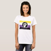 Flag für nichtbinäre gestrichene Proteste T-Shirt (Vorne ganz)