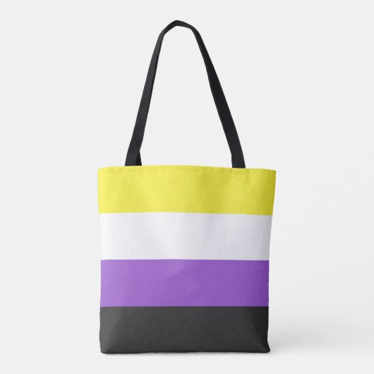 Flag für nichtbinäre LGBTQ-Werte Tasche (Rückseite)