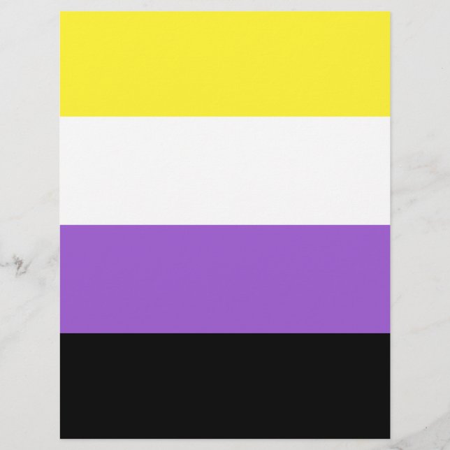 Flag für nichtbinäre Pride (Vorderseite)