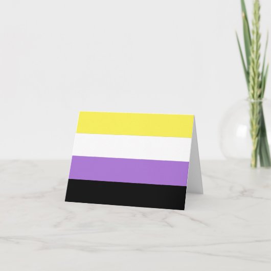 Flag für nichtbinäre Pride Ankündigung (Vorderseite)