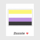 Flag für nichtbinäre Pride Aufkleber (Blatt)