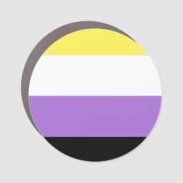 Flag für nichtbinäre Pride Auto Magnet