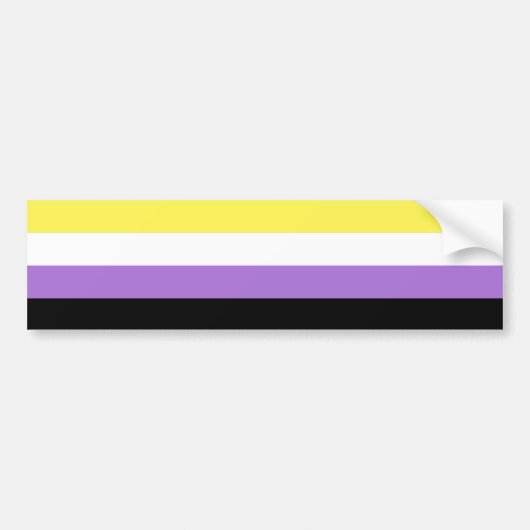 Flag für nichtbinäre Pride Autoaufkleber (Vorne)