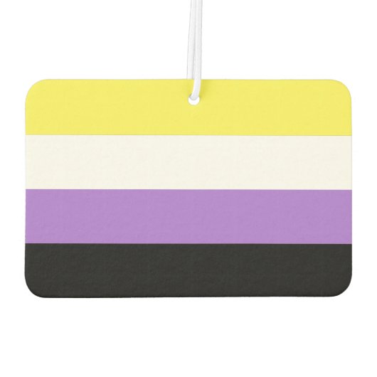 Flag für nichtbinäre Pride Autolufterfrischer (Rückseite)