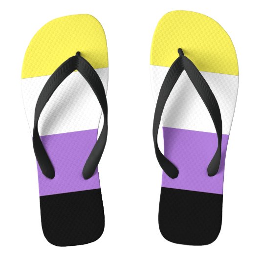 Flag für nichtbinäre Pride Badesandalen (Fußbett)