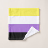 Flag für nichtbinäre Pride Badhandtuch Set (Waschlappen)