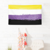 Flag für nichtbinäre Pride Banner (Insitu)