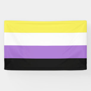 Flag für nichtbinäre Pride Banner