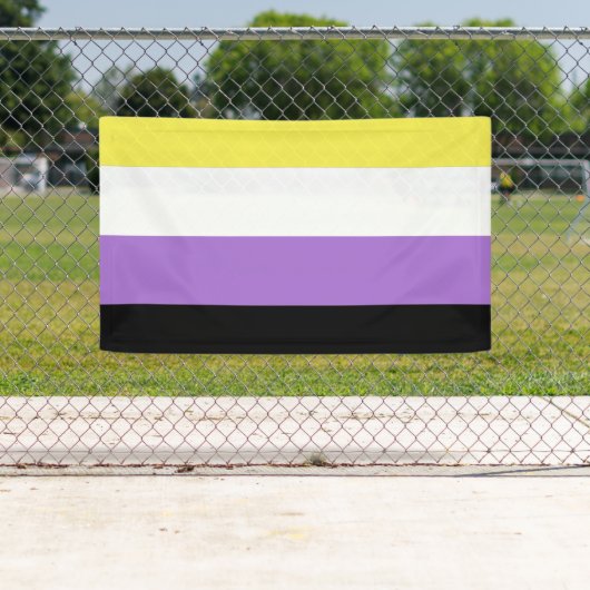 Flag für nichtbinäre Pride Banner (Insitu)