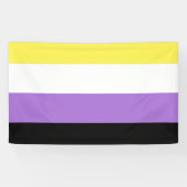 Flag für nichtbinäre Pride Banner (Horizontal)