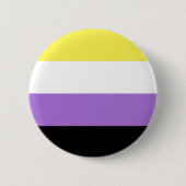 Flag für nichtbinäre Pride Button (Vorderseite)