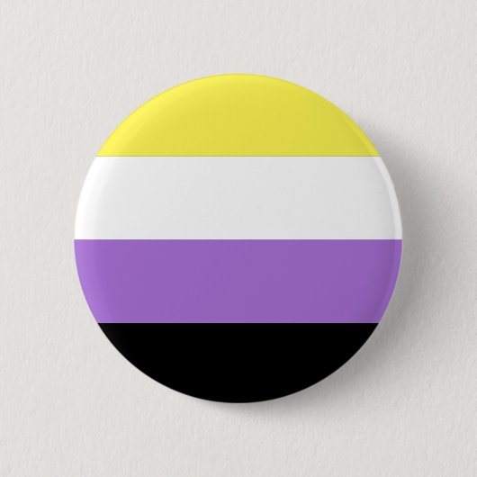 Flag für nichtbinäre Pride Button (Vorderseite)