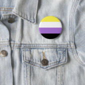 Flag für nichtbinäre Pride Button (Beispiel)