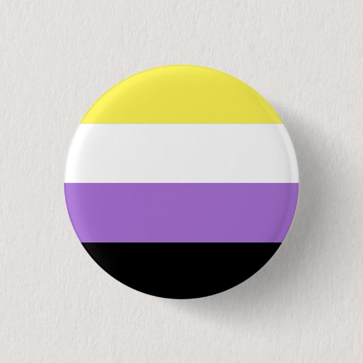 Flag für nichtbinäre Pride Button (Vorderseite)