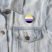 Flag für nichtbinäre Pride Button (Beispiel)
