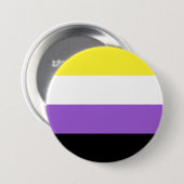Flag für nichtbinäre Pride Button (Vorne & Hinten)