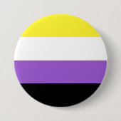 Flag für nichtbinäre Pride Button (Vorderseite)