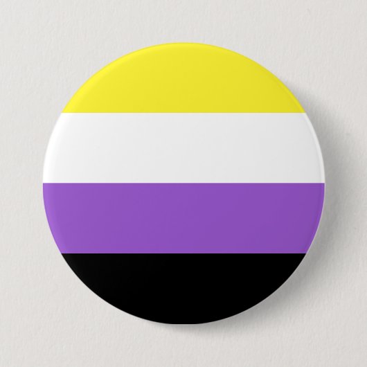 Flag für nichtbinäre Pride Button (Vorderseite)