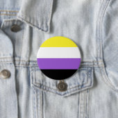 Flag für nichtbinäre Pride Button (Beispiel)