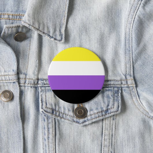 Flag für nichtbinäre Pride Button (Beispiel)