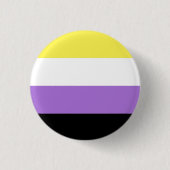 Flag für nichtbinäre Pride Button (Vorderseite)