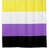 Flag für nichtbinäre Pride Duschvorhang (Vorderseite)