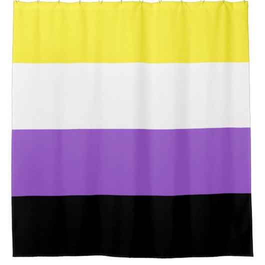 Flag für nichtbinäre Pride Duschvorhang (Vorderseite)