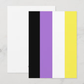 Flag für nichtbinäre Pride Feiertagskarte (Vorne/Hinten)