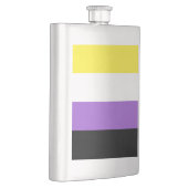 Flag für nichtbinäre Pride Flachmann (Rechts)