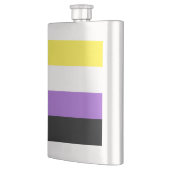 Flag für nichtbinäre Pride Flachmann (Links)