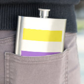 Flag für nichtbinäre Pride Flachmann (Beispiel)