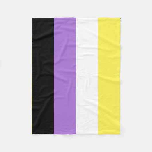 Flag für nichtbinäre Pride Fleecedecke (Vorderseite)